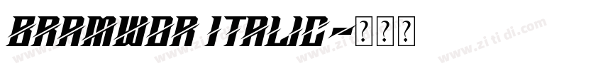 Bramwor Italic字体转换